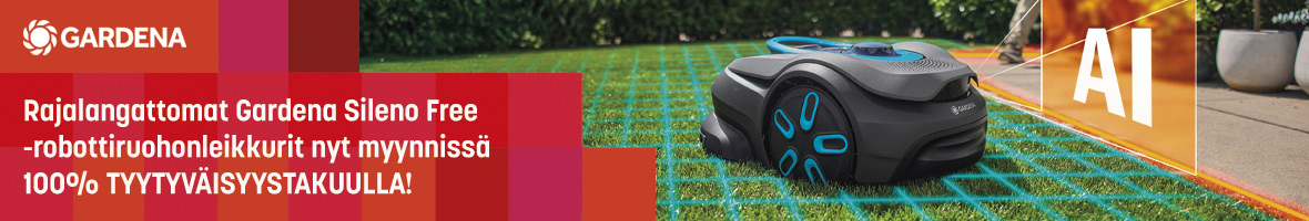 Gardena Sileno robottiruohonleikkurit 100% tyytyväisyystakuulla!