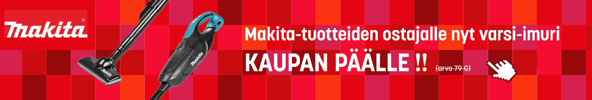 Makita varsi-imuri kaupanpäälle