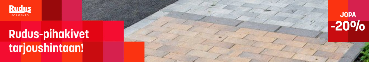 Rudus pihakivet jopa -20%